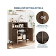 thumbnail image 4 of Ourlova 1 PCS Armoire de Rangement Cannelée Buffet Bahut avec Rangement et Tablettes Ajustables pour Salon Cuisine Entrée, 4 of 7