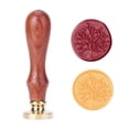thumbnail image 1 of Cuadros Decorativos Sello de cera con mango de madera, patrón de planta, sello de cera para sellar, herramienta artesanal DIY (C151) Tmvgtek embutido en tela, 1 of 7