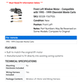 thumbnail image 2 of Front Left Window Motor - Compatible with 1995 - 1999 Chevy Monte Carlo 1996 1997 1998, 2 of 2