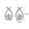thumbnail image 2 of Fiudx Pendientes de Aro de Circonita, Delicado Conjunto de Piercings, Regalo de Moda para San Valentín, Uso Diario, Accesorio de Fiesta, Regalo para Novia., 2 of 5