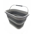 thumbnail image 2 of SAMMART 20.8L (5.49Gallon) Collapsible Rectangular Handy Basket / Bucket (Grey), 2 of 7