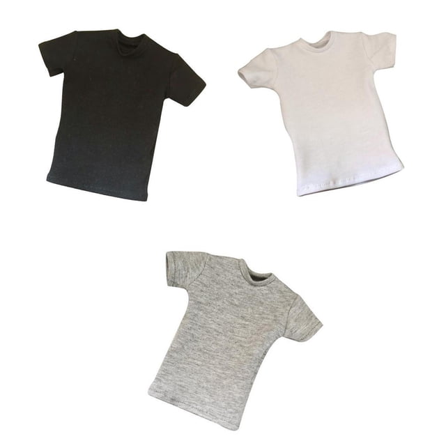 Camisa de figura de acción de 12 pulgadas 3 Piezas Top Corto de Cuello Suelto para de Acción Masculina de