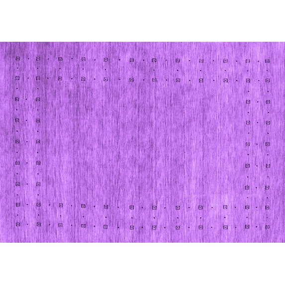 Ahgly Company Indoor Rectangle Abstract Purple Contemporary Area Rugs, 8' x 12'