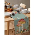 thumbnail image 6 of Ldtrchee Sage Green Mushroom Table Runner 72 Inches, Moon Spring Summer Floral Botanical Bed Runner Dresser Scarves Tabletop for Indoor Outdoor Parties/Ceremony/Banquet, 14" x 72", 6 of 8