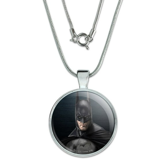 Batman Arkham Asylum Video Game 1" Pendant with Sterling Silver Plated Chain
