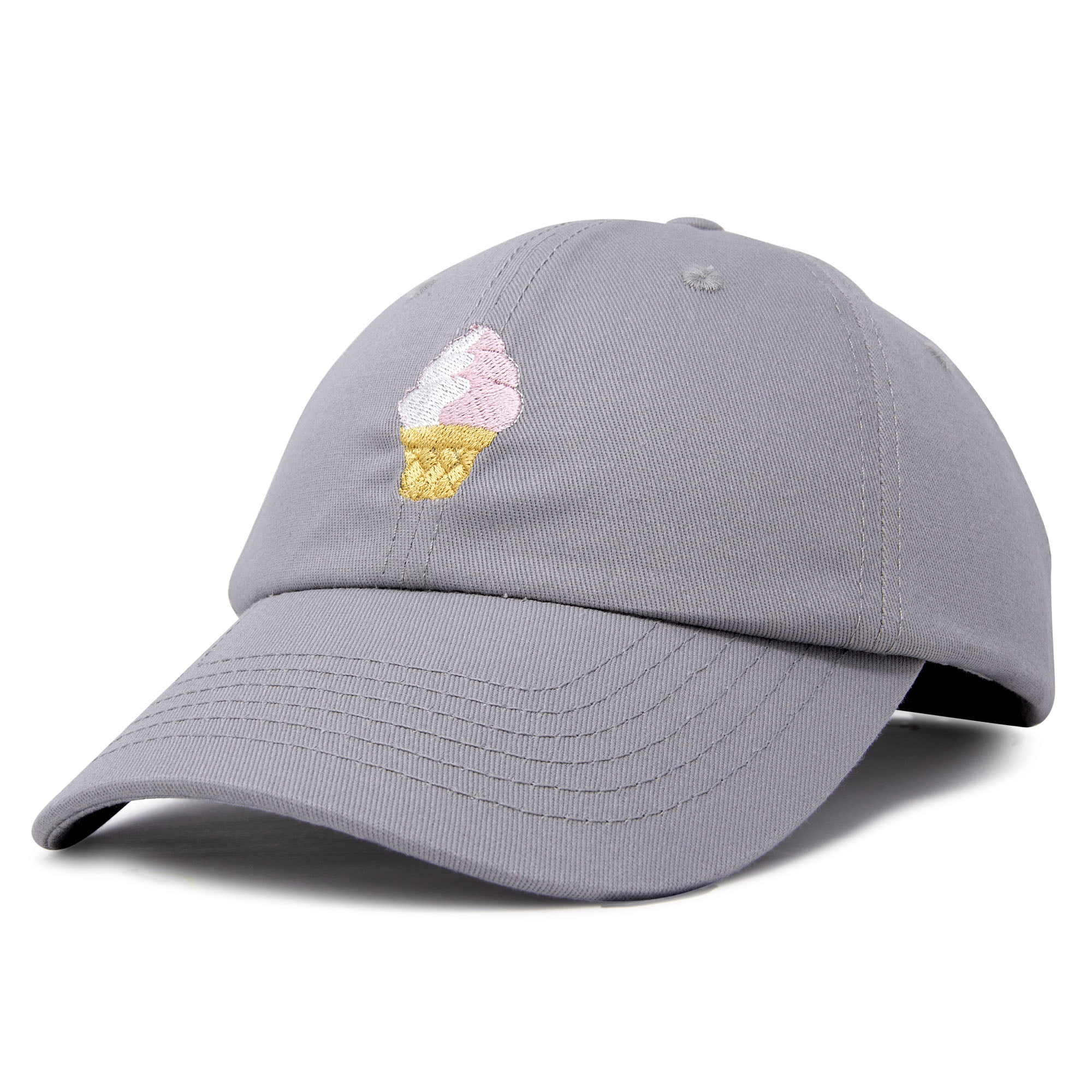DALIX DALIX Soft Serve Ice Cream Hat Cotton Baseball Cap in Gray