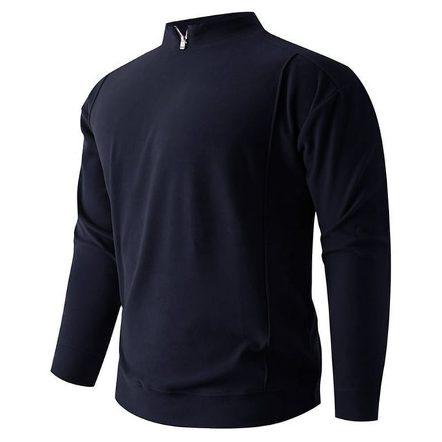 pstuiky camisa de manga larga para hombre, Suéter de punto cálido de color sólido de moda informal para hombre, manga larga, top redondo camisetas de hombre xl