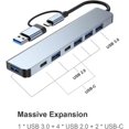 thumbnail image 4 of USB Extender for Type-C & Type-A Port, 7 in 1 USB Splitter, Computer Accessories with USB-C USB-A, Dongle Adapter for Tablet Phone PC, Compatible with HP Dell Lenovo Galaxy Nexus Thinkpad, 4 of 5
