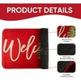 thumbnail image 3 of Red Xmas Tree Christmas Welcome Doormat, Winter Home Decor Low-Profile Switch Rug Door Mat Floor Mat for Indoor Outdoor 20x32 Inch, 3 of 6