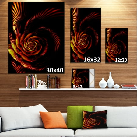 Fiery Rose Fractal Flower Of Passion Flower Artwork On Canvas Walmart Canada