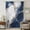 Blue, variant on Marble Black Sheer Curtains 45 Inches Long, Abstract Gold White Brick Stone Motif Light Filering Curtains, Breathable Simi Curtain Privacy Drapes for Kitchen Bathroom Small Window Treatment