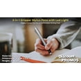 thumbnail image 4 of 10 Gripper Stylus Pens with LED Light Pack - Twist mechanism, Black Ink - Silver, 4 of 5