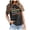 Black, variant on Womens T Shirts Pickleball Letter Print Short Sleeve Crewneck Top Breathable Womens Tees Blue L