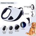 thumbnail image 2 of Retractable Dog Leash with Bright LED Flashlight, 10ft Dog Harness for Small to Medium Dogs Night Walks, Heavy Duty 360 Tangle-Free Nylon Rope Non-Sli, 2 of 4