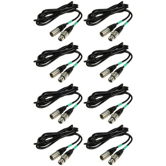 8 Chauvet DMX3P5FT 5 Foot Male To Female 3 Pin DMX Cables DMX 3P 5FT