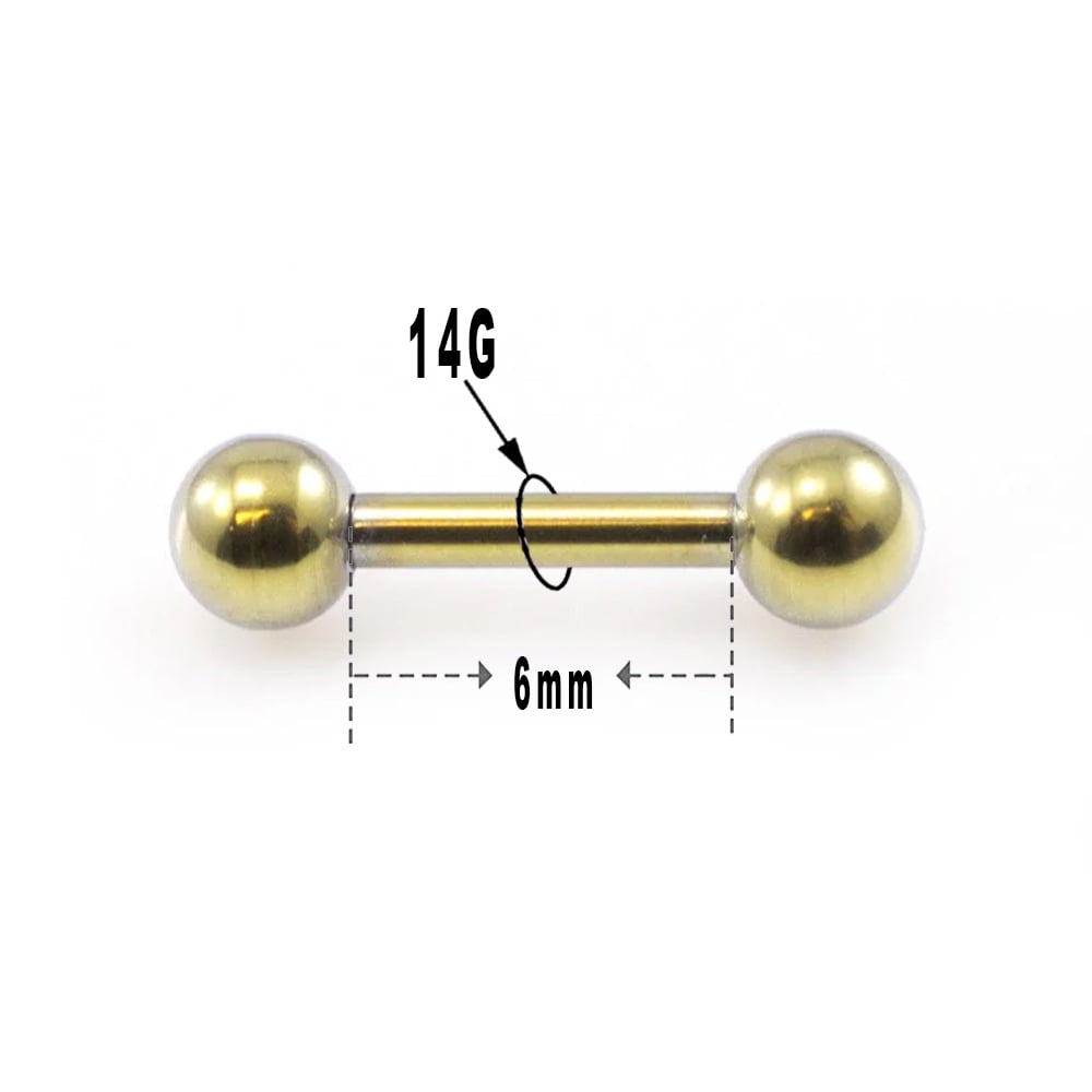 BodyJewelryOnline 16GA Mini Straight Barbells Titanium 6mm Length Perfect Fit to Eyebrow Men Women Walmart