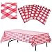 thumbnail image 3 of AnapoliZ Plastic Checkered Tablecloth 6 Pcs Pack - 54 Wide x 108 Long Red and White Picnic Disposable Table Cover Rectangular Gingham Tablecover for Birthdays, Carnivals, Parties, 3 of 4
