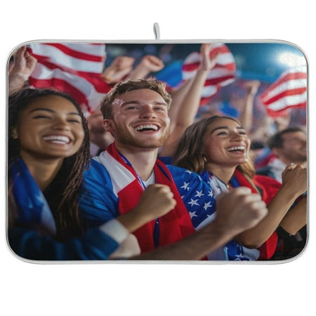 

Dish Drying Mat 18 x 24 Highly Absorbent Microfiber for Dishes Utensils Good-looking Person