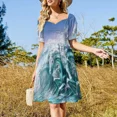 thumbnail image 2 of Vestido sin mangas de caballos de agua para mujer vestidos de dama de honor Verano, 2 of 6
