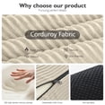 thumbnail image 7 of 59in Convertible Sofa Bed Corduroy Boneless Couch Bed Foldable Sofa Bed Pull Out Bed Futon Sleeper Sofa No Assembly, 7 of 7