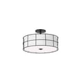 thumbnail image 5 of Semi-Flush Mount Light 3 Light Black Finish Ceiling Fixture with White Shade, 5 of 5