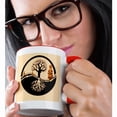 thumbnail image 2 of 3drose, Ying Yang Tree - Peach, 15oz Two-tone Red Mug, 2 of 6