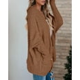 thumbnail image 6 of Sherrylily Women Chunky Popcorn Cardigan Open Front Boyfriend Batwing Fuzzy Knit Coat, 6 of 7