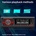 thumbnail image 4 of Car Audio Player, Single DIN Car Radio LCD Display Dual Front USB Port Remote or APP Control  Lossless MP3  for Travel Driving, 4 of 7