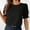 B308 Black summer tops for women clearance under $5, variant on Cagogo Women Summer Short Sleeve Scoop Neck Tunic Tops Under $5 Plus Size Solid Color Plain T Shirts Peasant Black Tops Mothers Day Gifts for Wife