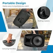 Gymax Portable 15 1500W 2-way Powered Speaker w Illuminating Light