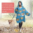 thumbnail image 4 of Cartoon Corgi Wearable Oversized Blanket,Wearable Blanket Hoodie for Adults,Cozy Hooded Blankets with Super Pockets,Super Warm Fuzzy Pullover for Women & Men, 4 of 6