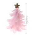 thumbnail image 5 of Sunjoy Tech Christmas Tree Tabletop Decoration Feather Handcrafted Tree Figurine with Star Topper Holiday Home Centerpiece for Christmas New Year Party, 5 of 6