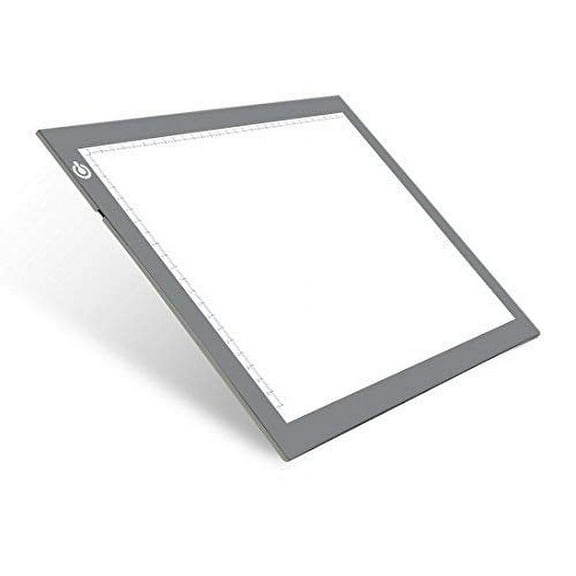 A4 Silver LED Trace Light Pad NXENTC Light Table USB Power LED Tracing Light Board for Artists,Drawing, Sketching, Animation 04-A4 silver