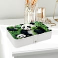 thumbnail image 6 of Panda PU Leather Earring Holder Jewelry Organizer with Removable Compartment and Necklace Holder, Portable, 6 of 6
