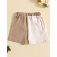 thumbnail image 3 of Bagilaanoe Toddler Baby Girls Summer Shorts Elastic Waist Contrast Color Short Pants 6M 12M 18M 24M 3T Kids Casual Daily Bottoms, 3 of 9