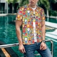 thumbnail image 6 of Hirioo Boho Cute Owls for Men's Baseball T-shirt Shirts Short Sleeve Casual Summer Button Stretch T Shirts,Size S-4XL-XX-Large, 6 of 7