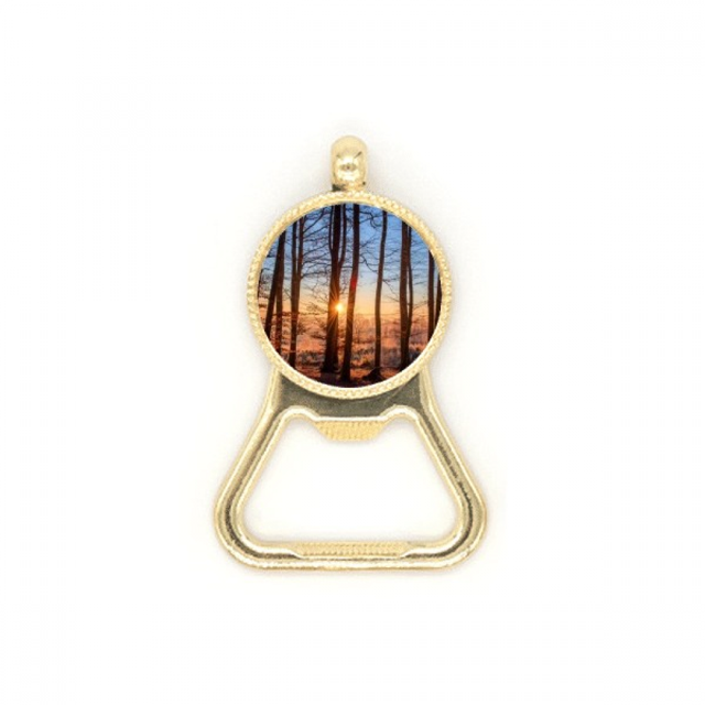 Dark Forestry Science Nature Scenery Beer Bottle Cap Opener Stainless Steel Key Chain