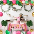 thumbnail image 3 of Sloth 1st Birthday Decorations for Girls, Pink Sloth Birthday Balloon Garland Arch Kit, One Cake Topper High Chair Banner for Kids Jungle Animal Theme First Birthday Party Supplies, 3 of 6