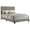 taupe, variant on XIZE Taupe Upholstered Full Panel Bed with Sturdy Frame, Modern Platform Bed for Bedroom