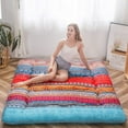 thumbnail image 4 of COSMOGO Bohemian Retro Floor Mattress Vintage Floral Japanese Futon Mattress Boho-A 54" x 80" x 3" Polyester, Foam Memory Foam, 4 of 5