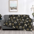 thumbnail image 2 of Yiaed Happy New Year Print Blanket Throw Blanket Soft Cozy Flannel Blanket for Home Bed Sofa Couch Chair-60"x50", 2 of 6