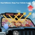 thumbnail image 4 of Jeiento Highland Cow Windshield Sun Shade Compatible with Jeep JK JKU JL JLU 1997-2023 and Compatible with Gladiator JT 2020-2023 Foldable Windshield Sun Visor Blocks UV Rays, 4 of 6