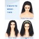 thumbnail image 4 of Media peluca Ashart, pelo humano rizado y rizado, 3 en 1, 45 cm, 180% de densidad, 4 of 6