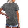 thumbnail image 2 of Plebaso Women's Pocket T-Shirts Classic Short Sleeve Shirt V Neck Casual Summer Basic Tee Solid Color, 2 of 6