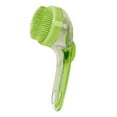 thumbnail image 1 of Pet Bath Brush Long Handle Grooming Brush With Shampoo Dispenser Soft Silicone Cleaning Brush For Cats Dogs Rabbits Liquid Adding Pet Massage Brush For Bathing Showering, 1 of 2