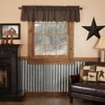 thumbnail image 2 of VHC Brands Kettle Grove Window Curtain, Plaid Valance Scalloped, Black, 16x72, 2 of 4