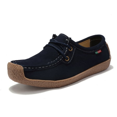 

Women‘s Lace Up Loafers Comfort & Lightweight Slip On Shoes Casual Low Top Flat Shoes