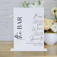 thumbnail image 4 of Letrero acrílico blanco con soporte, paquete de 5 carteles de mesa de acrílico y base para números de mesa de boda, señalización de boda, eventos y fiestas, 4 of 4