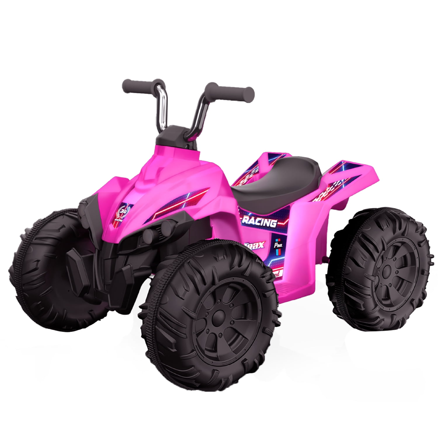 Kid Trax 12V Glow ATV Ride-On Toy, Pink, with LED Lights, Rechargeable Battery, Ages 3–6