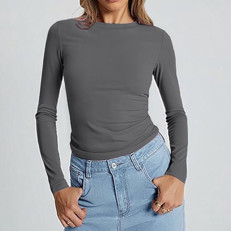 GZWYHT Long Sleeve Shirts For Women，Ladies Long Sleeve Tops